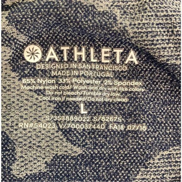 Athleta Navy Camo Speedlight Racerback Tank Size Large - Picture 7 of 9